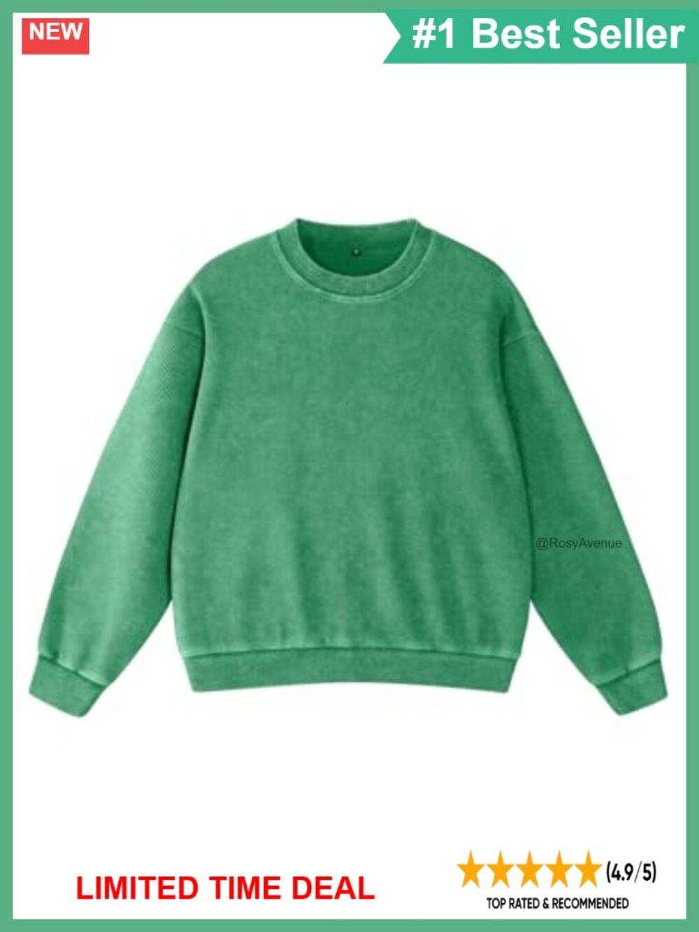 Waffle Knit Crewneck Sweatshirt Oversized Pullover Casual Long Sleeve Top